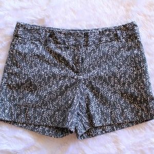 Express Black White Cuffed Shorts